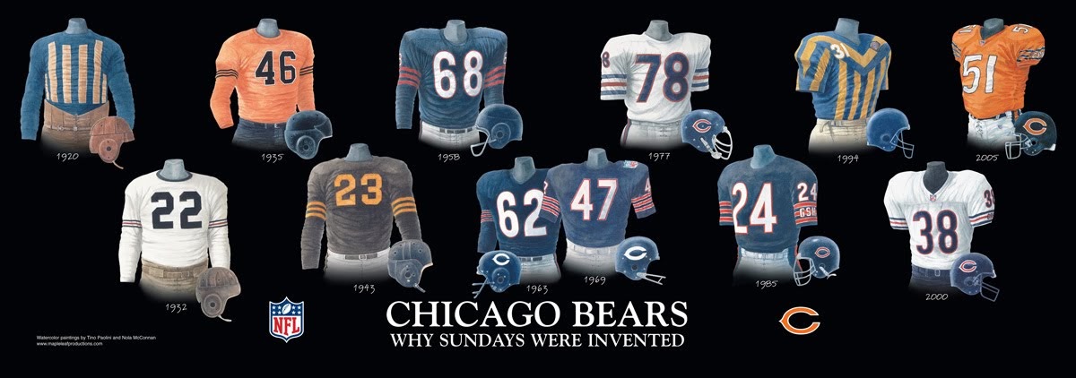 Chicago Bears Uniform and Team History | Heritage Uniforms and Jerseys