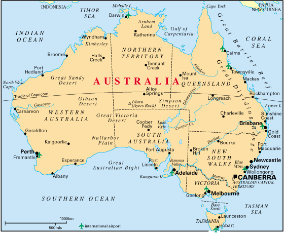 A Map of Australia