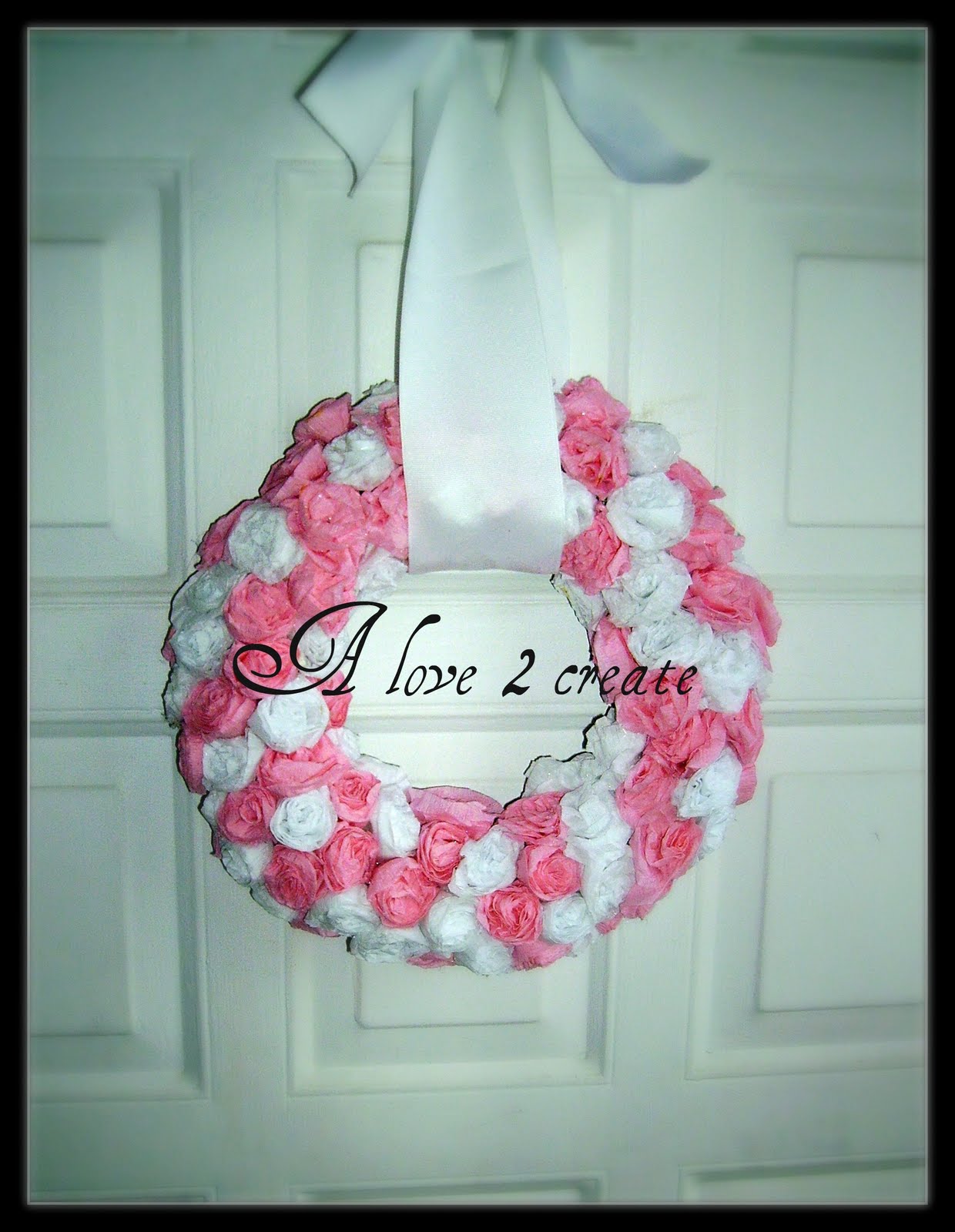 A love to create Crepe paper wreath