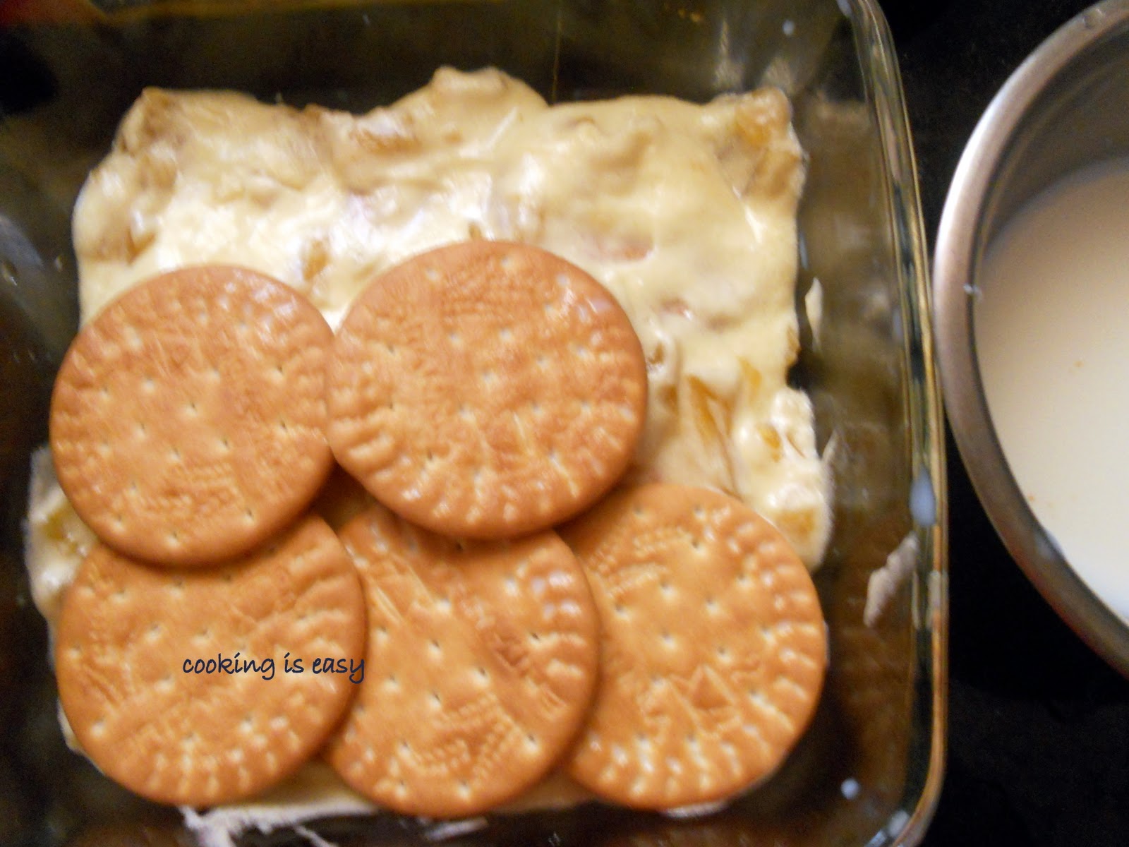 Pineapple biscuit pudding....no bake/cook version...StebbyStep method