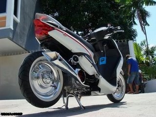 Modified Exhaust Yamaha Mio Sporty | Gambar Foto Modifikasi Motor Rising