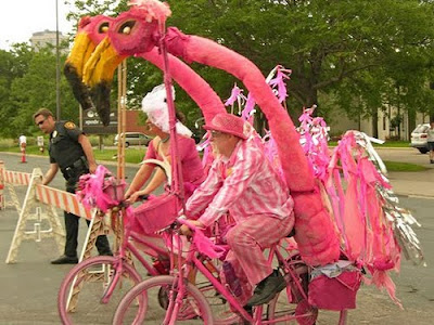  A Pair of Flamingos Art Bikes