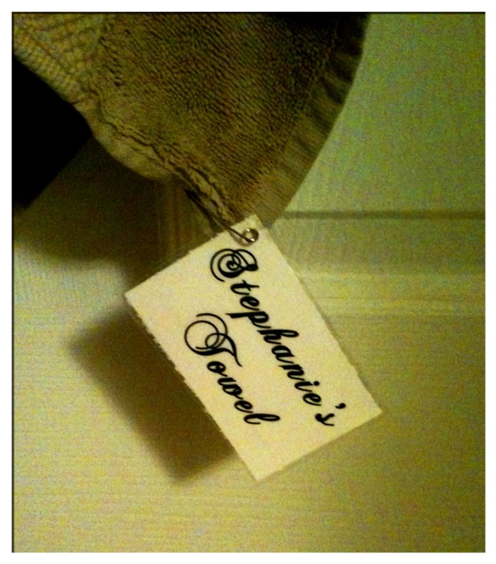 Orderly Manners Towel Name Tags