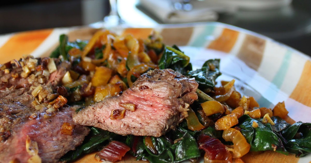 Fat and Happy Blog Ginger Horseradish Skirt Steak with Sauteed Swiss