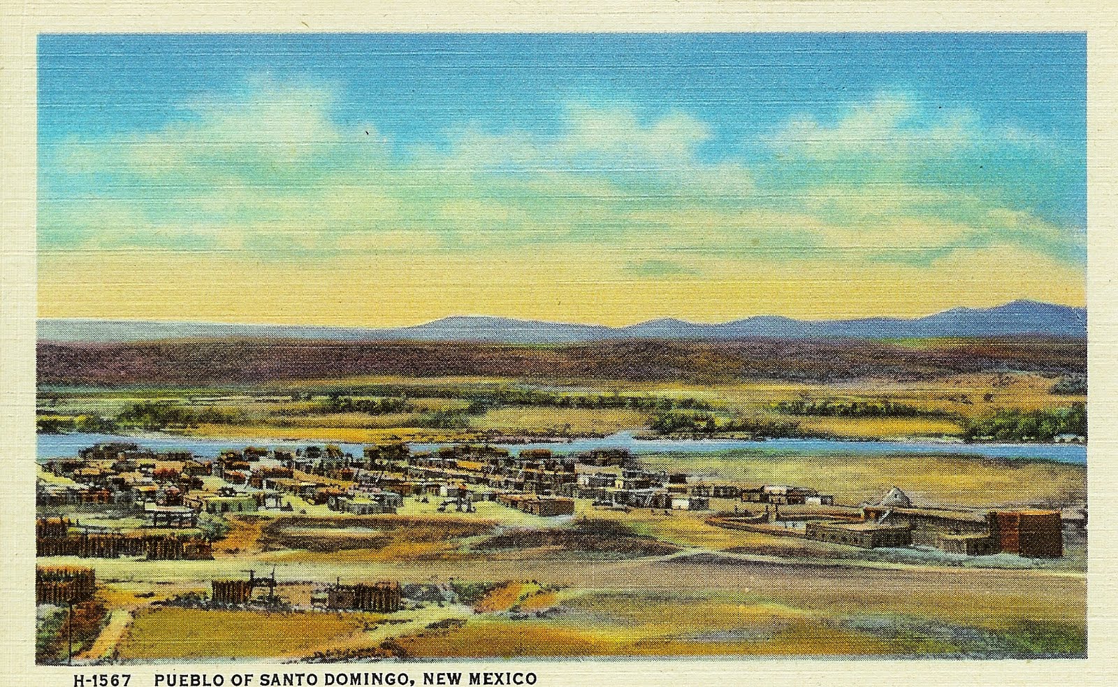 Writerquake Old Postcard WednesdayPueblo of Santo Domingo, New