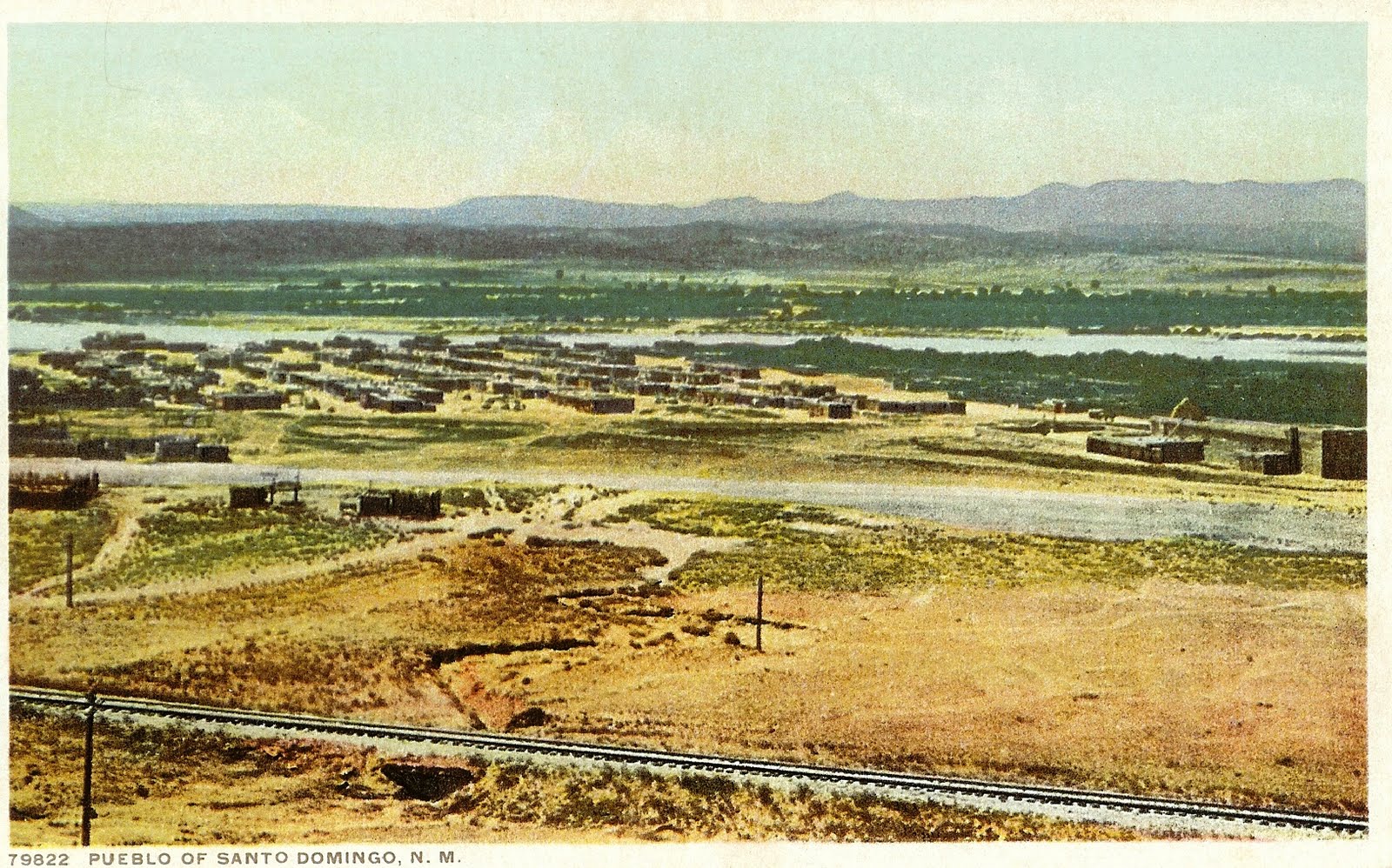 Writerquake Old Postcard WednesdayPueblo of Santo Domingo, New