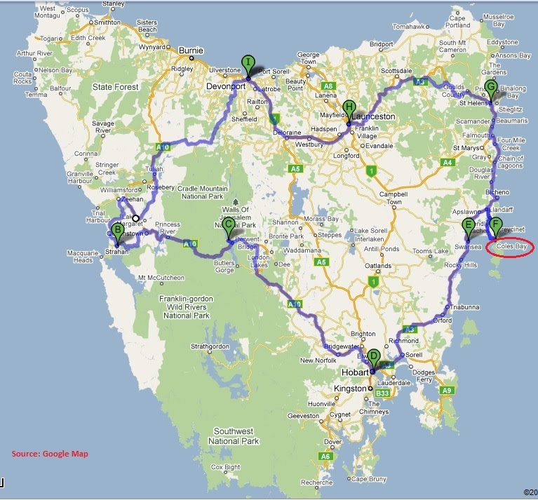 SMHuang's Travel Book Tasmania Coles Bay Jan 2007