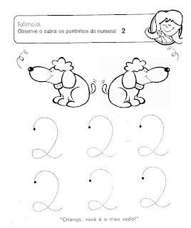 Atividades Pedagogicas 1 Educacao Infantil Numerais Pontilhados
