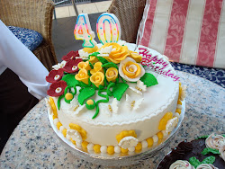 Fondant Birthday Cake - ordered by Jot