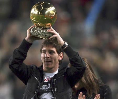 fotos de messi premiado