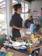 Teaching a week-long encaustic workshop: April 25-May1 2009