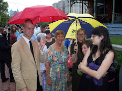 Waiting for graduation in the rain