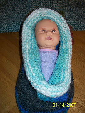 Blue baby cocoon
