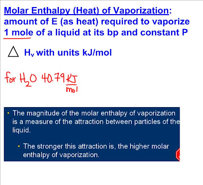 what is the difference between ethanol and methanol for enthalpy of vaporization
