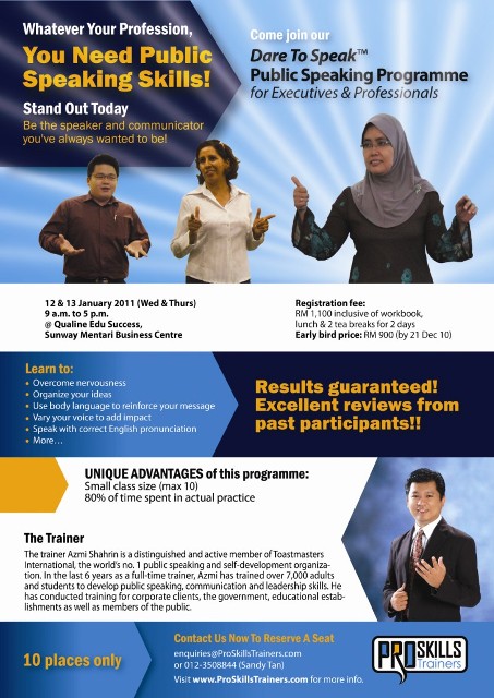 2-Day Dare To Speak™ Public Speaking Programme for Executives & Professionals