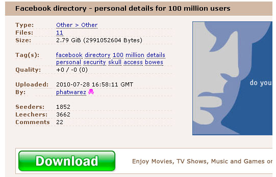 facebook directory. Ron Bowles from skullsecurity has crawled the Facebook directory, 