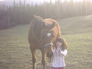 My baby Sister and my Horse Buddy