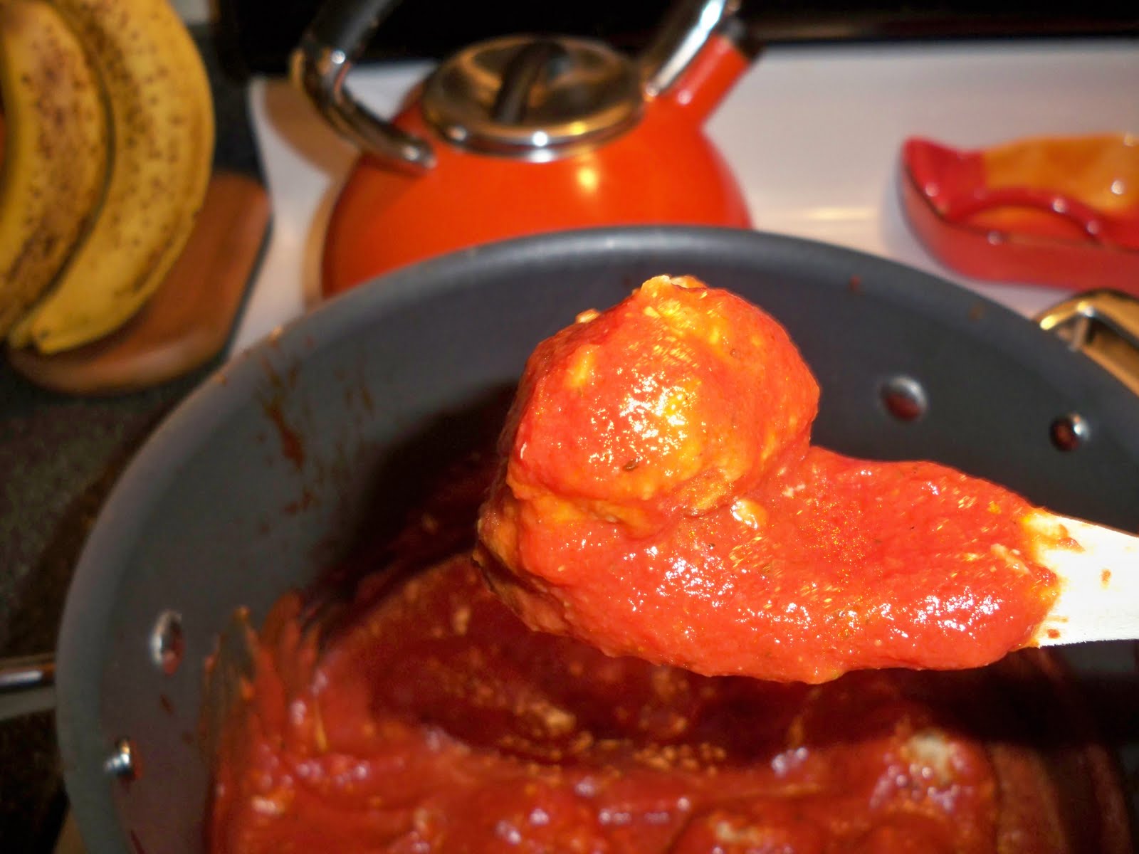 Barbie's WLS recipes Veal meatballs in home made marinara
