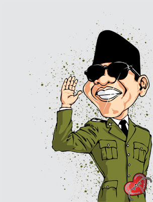 Presiden Soekarno - Karikatur Selebriti Indonesia