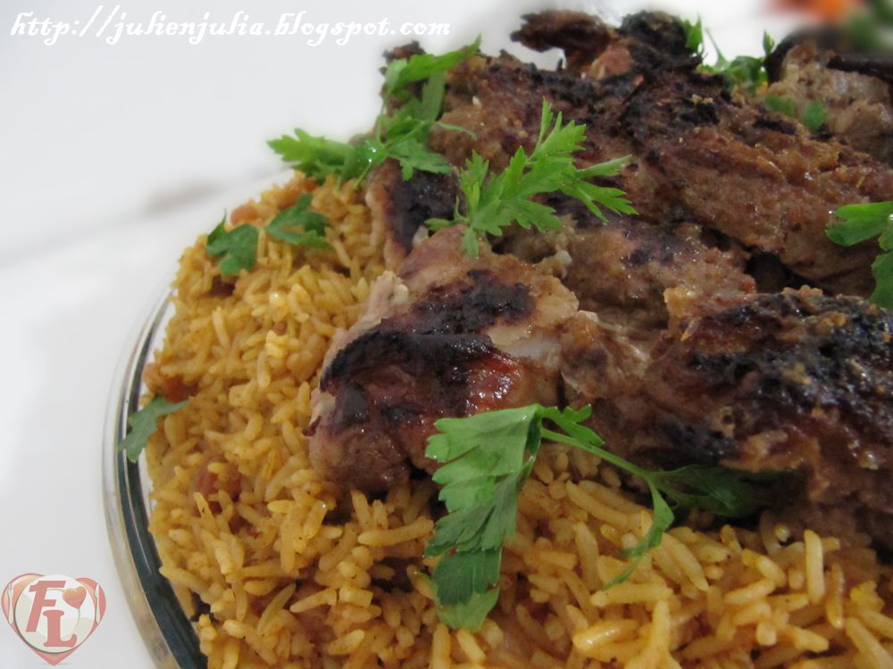 Food Lover مطبخ جوليا العرب: "Kabsa" & Roasted Lamb Leg كبسة ريش الضأن