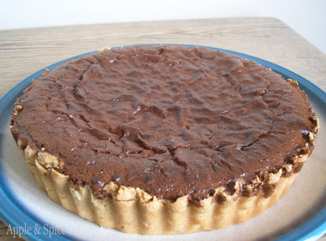 Apple & Spice Chocolate Brownie Tart