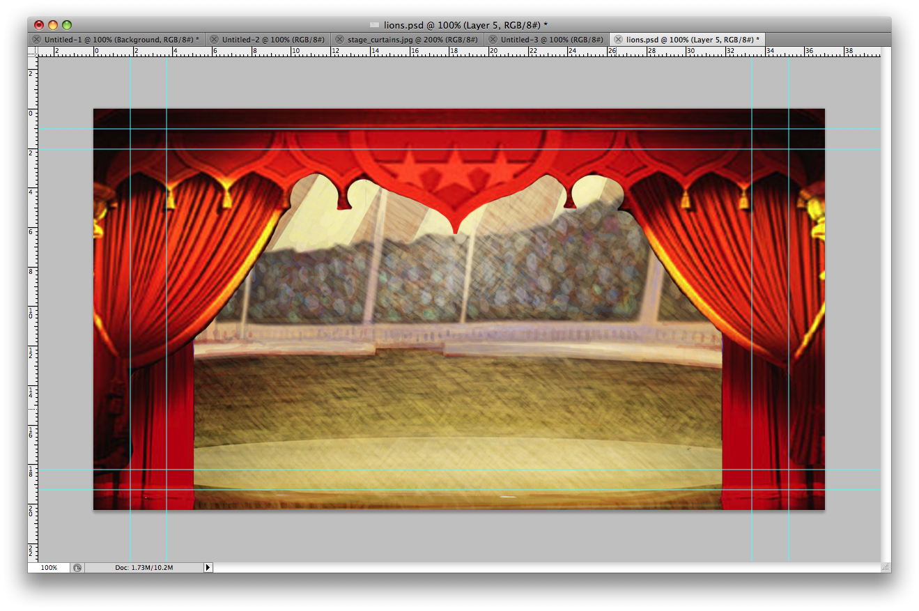 Design Practice Background For Set Inside Circus Tent