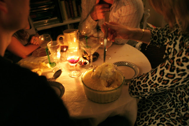 trifle on the table, The Underground Restaurant, msmarmitelover's supper club, London