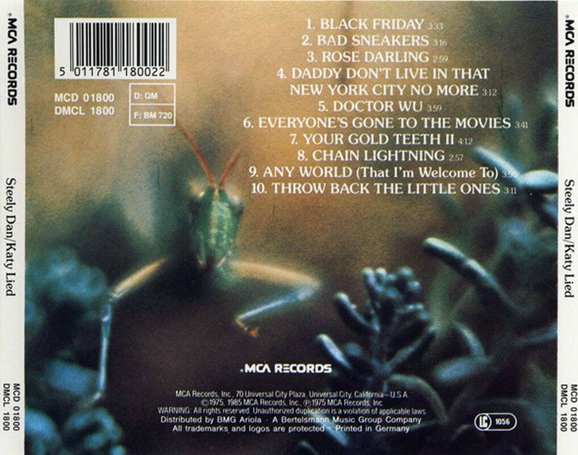 Musicotherapia: Steely Dan - Katy Lied (1975)