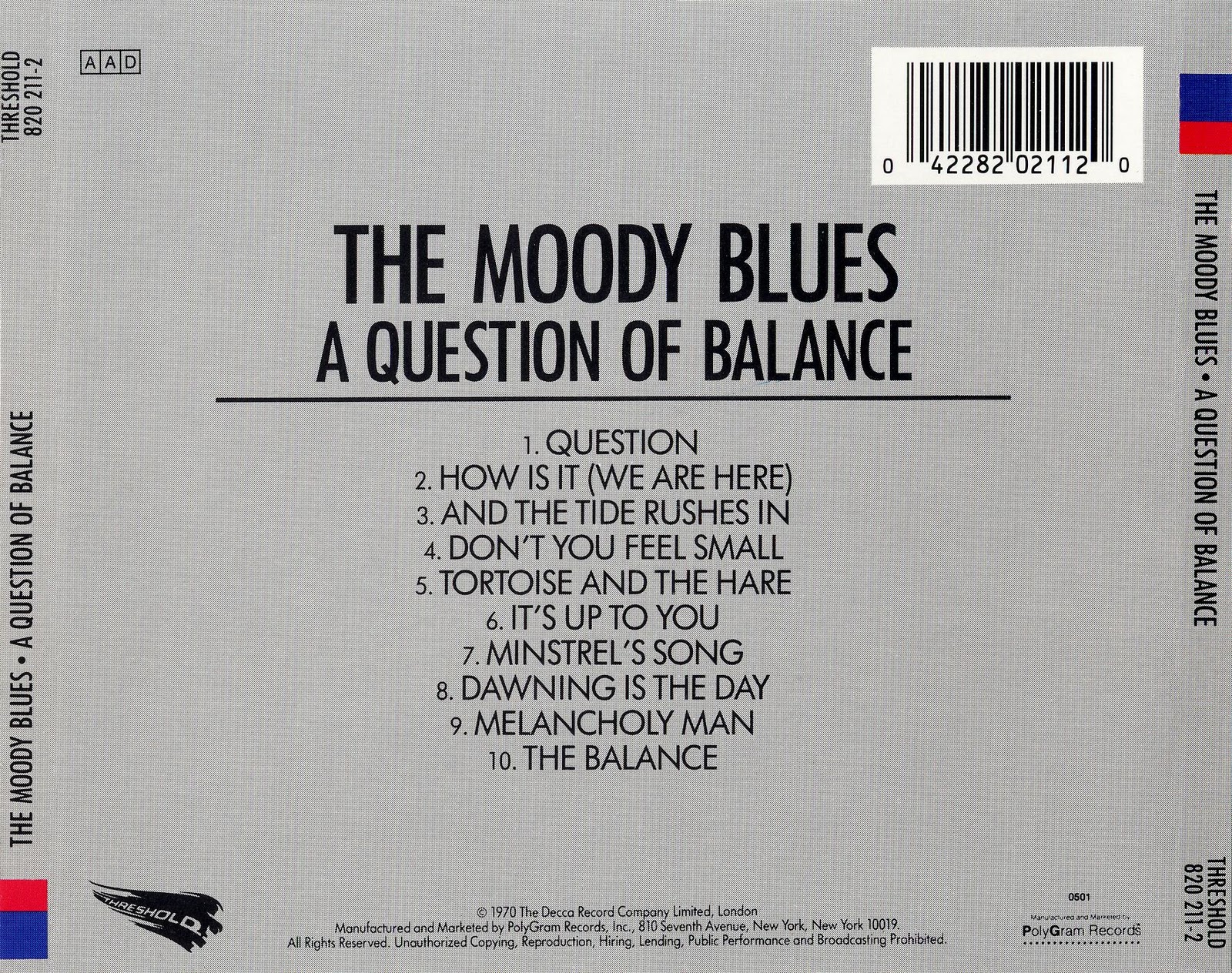 Musicotherapia The Moody Blues A Question Of Balance (1970)