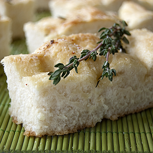 CaffeIna Thyme and Garlic Focaccia