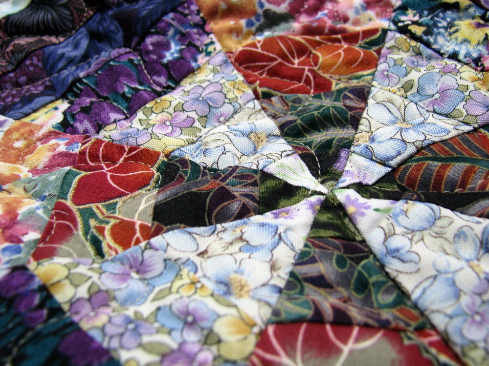 Exuberant Color Ditch quilting continued......