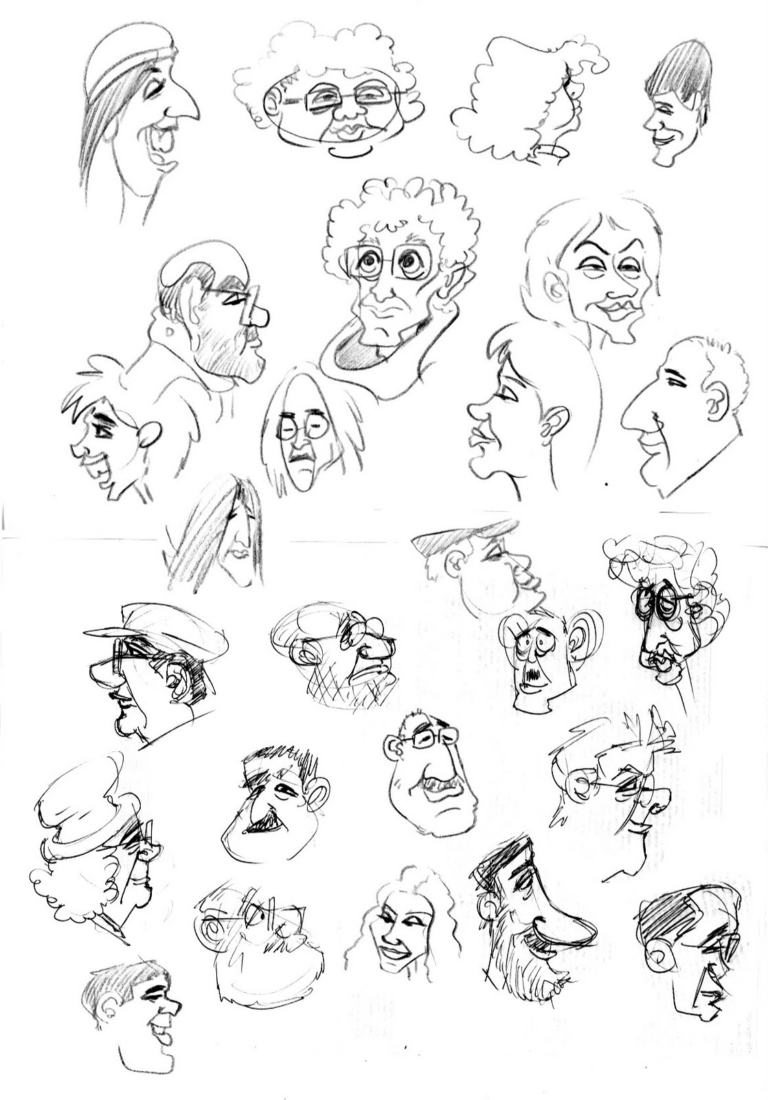 Easy Face Sketches