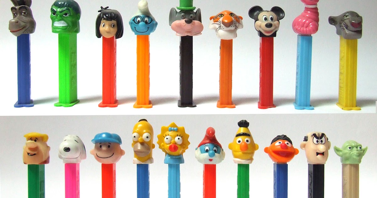 down to the cellar Pez sweet dispensers