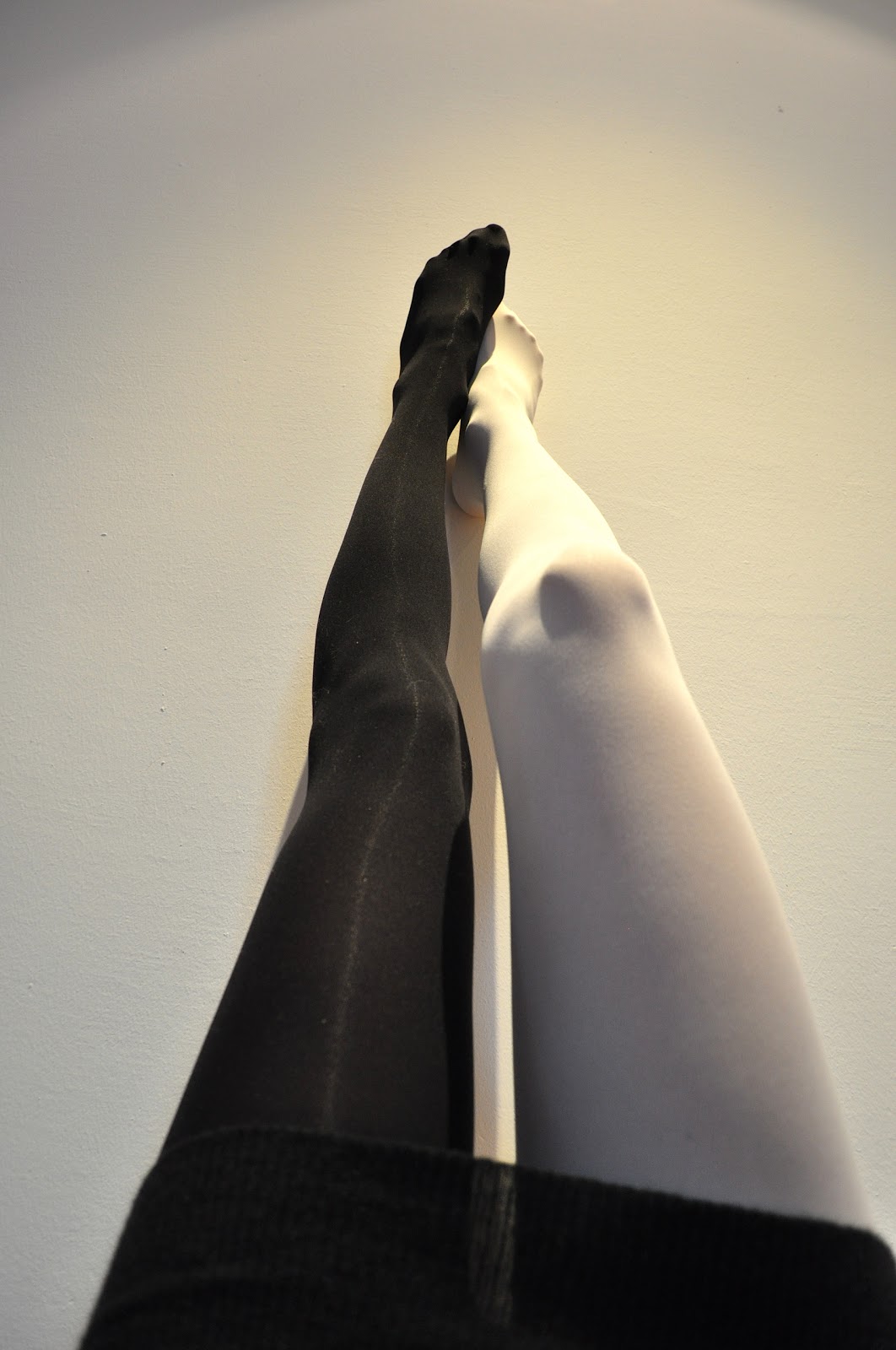 LIVING IN MY SHOES Black & White tights...