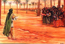 Depiction of Husain (pbuh) and the army of Yazid