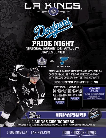 LA Kings - Who's coming to Los Angeles Dodgers Night presented by