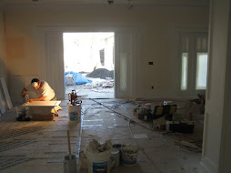 Great room being painted
