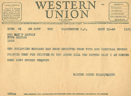 How were telegrams written picture