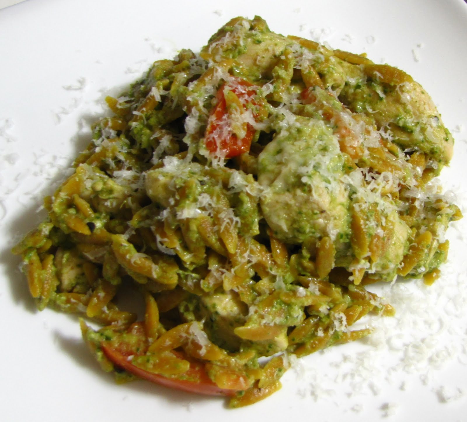 A Boston Food Diary Sweet Potato Orzo with Sprinach Pesto