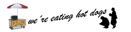 eating hot dogs