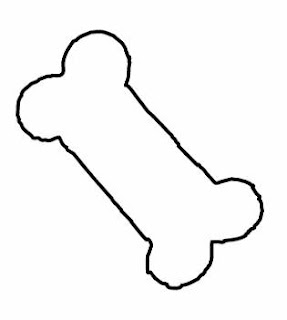 Plain white dog bone clipart