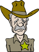 Western clipart of the sheriff