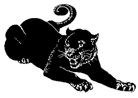 Vicious black panther clipart