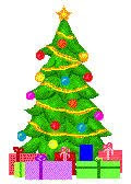 Clipart with presents under the Christmas tree