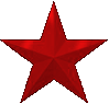 Red metallic star clip art picture