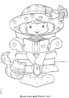Strawberry shortcake coloring pages: Books Make Good Friends Too!