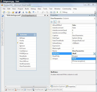 Propiedades de campos en dataset