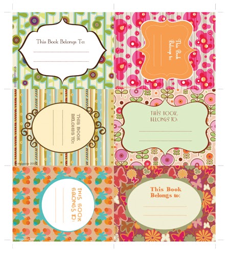 Our Joyful Living: Free Book plate printables