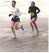 Neil cheering Emily on at Trinidad to Clam Beach