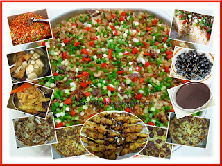 Food collage: lovely dishes for 2010 Christmas family get-together